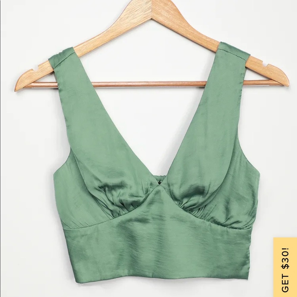 Lulu’s Satin Crop Top